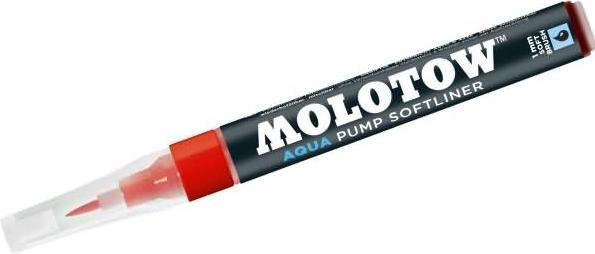 Produktbild Molotow Pinselmarker Pump Softliner Aqua 1mm zinnoberrot (zinnoberrot, 1 mm, 1 x)