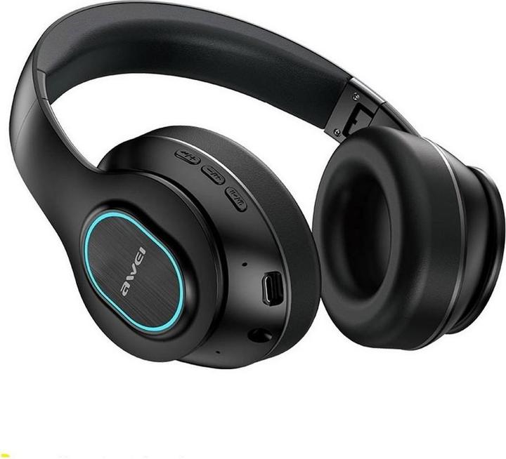 Produktbild Awei A100BL am Ohr wird in Bluetooth -Kopfhörern schwarz platziert (12 h, Kabellos)
