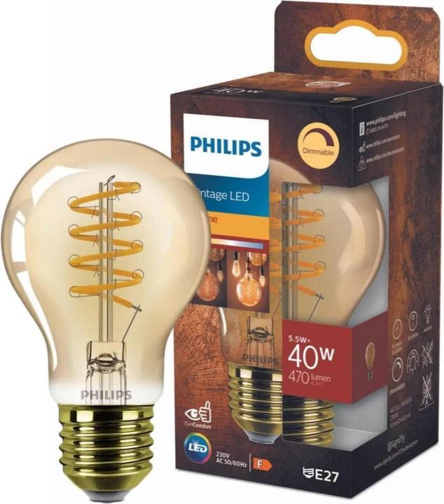Immagine prodotto Philips Ambra (E27, 5.50 W, 470 lm, 1 x, E)