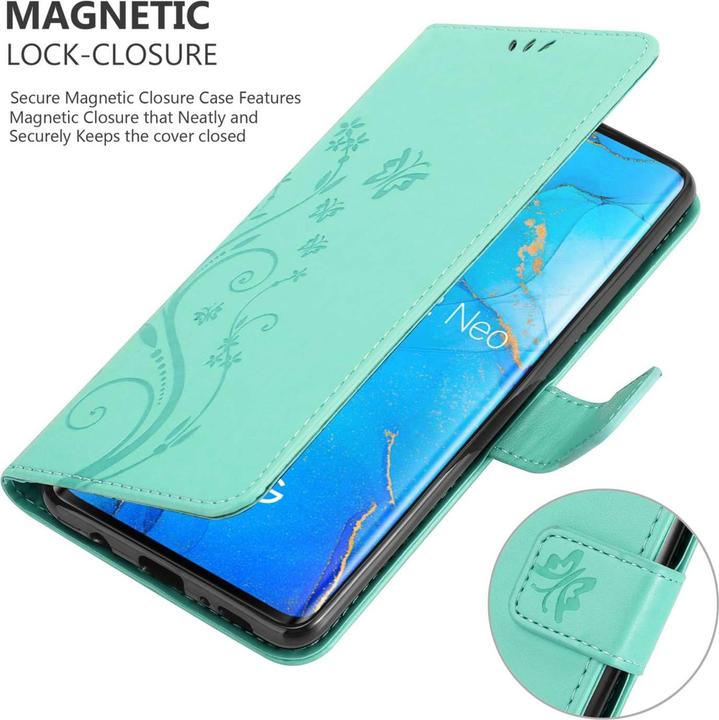 Produktbild Cadorabo Hülle für Oppo FIND X2 NEO mit Blumen Muster (Oppo Find X2 Neo)