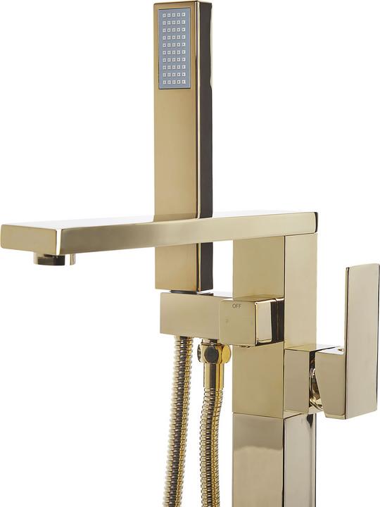 Image du produit Beliani Mélangeur bain-douche sur pied or brillant 120 cm DELLA
