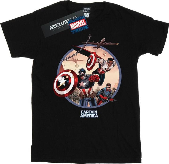 Immagine prodotto Captain America And Falcon In Battle Maglietta Uomo (XL)