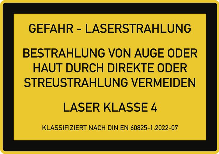 Image du produit Moravia Signes d'avertissement LASER CLASSE 4 film, 200x140 mm