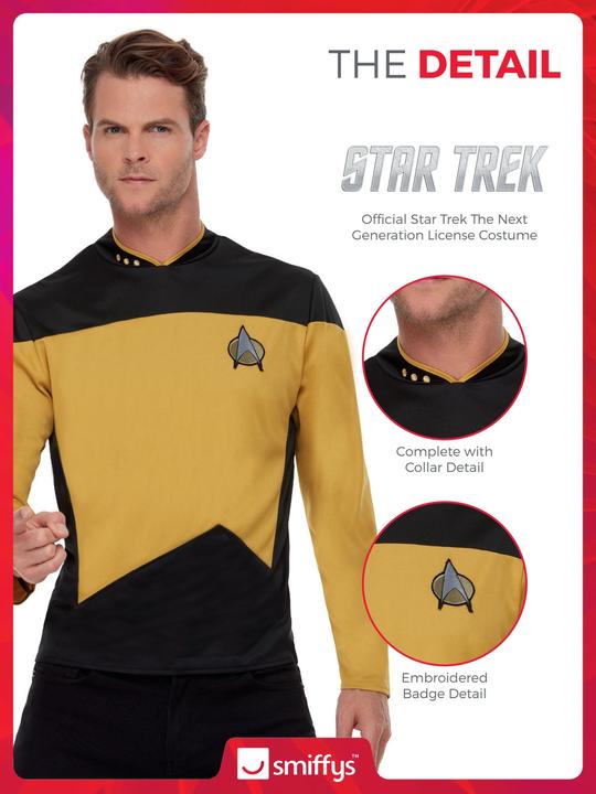 Actual product image Smiffys Star Trek: Uniform Yellow - Technology & Security (XL)