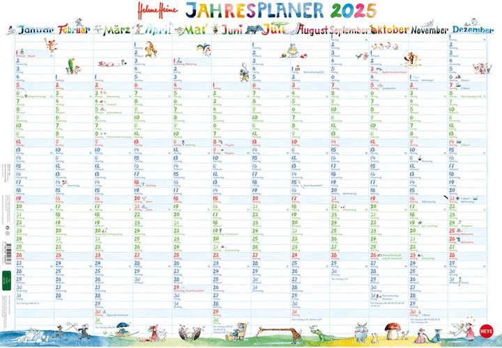 Nutritional values and ingredients Helme Heine: Poster planner 2025 (No binding, German)
