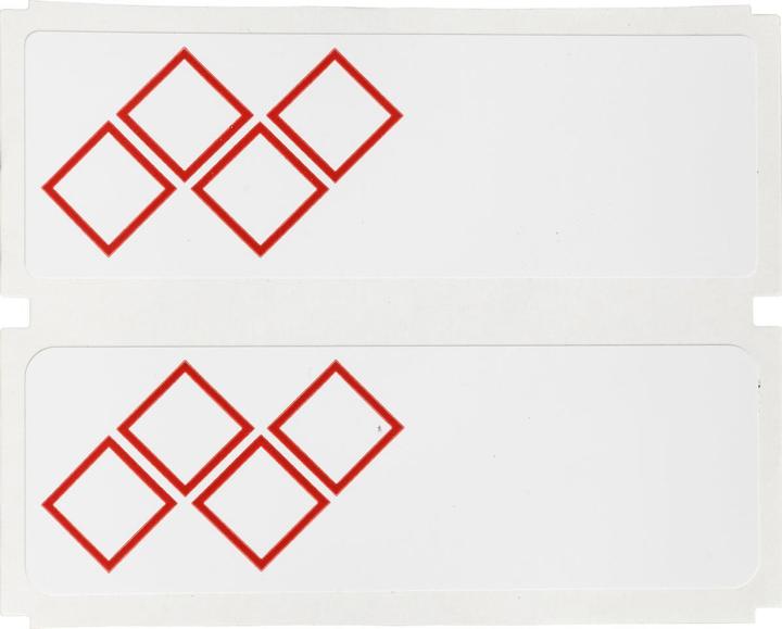 Produktbild Brady B30-18-7569-CLP4C, Vinyl, Rot auf weiss, glänzend, 76.20 x 25.40 mm, Layout 4C (2 x 2 rote Ra