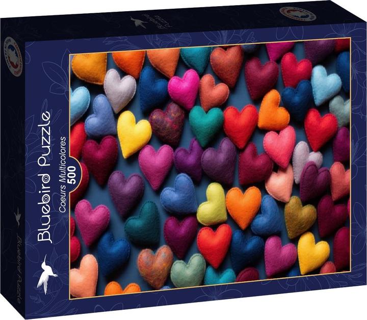 Produktbild Bluebird Puzzle 500 pieces Coeurs Multicolores (500 Teile)