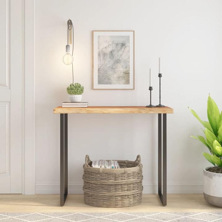 Actual product image VidaXL Table top rectangular tree edge wooden top furniture top solid wood acacia (80 x 40 x 2.5 cm)