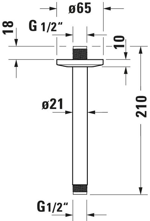 Nutritional values and ingredients Duravit Ceiling connection rd Ros 200mm Connection size DN 15 chrome