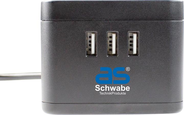 Actual product image As - Schwabe Steckdosentower (5 x, CEE 7/3, USB, 1.50 m)