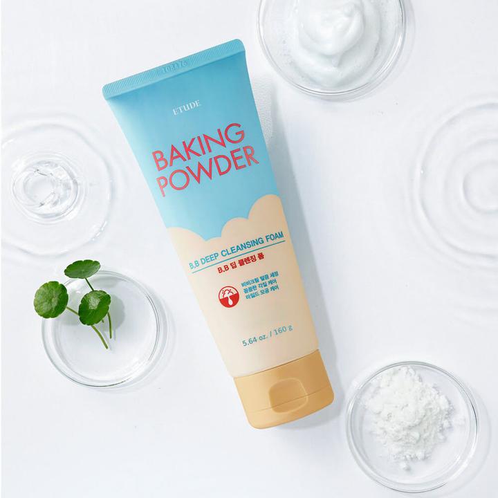Image du produit Etude House Baking Powder B.B Deep Cleansing Foam (mousse nettoyante en profondeur) (Chiffons de nettoyage, 160 ml)