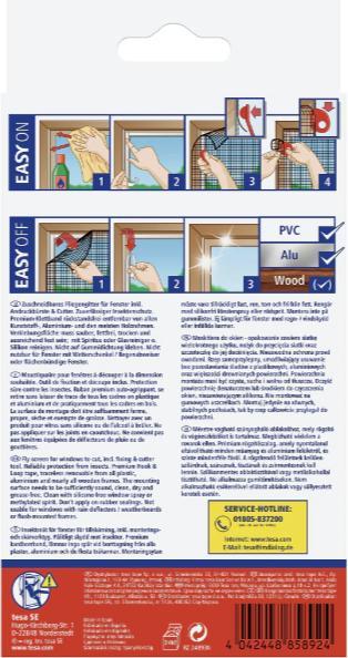 Actual product image tesa Insect screen COMFORT for windows, with Velcro tape, self-adhesive, without drilling (120 x 240 cm)