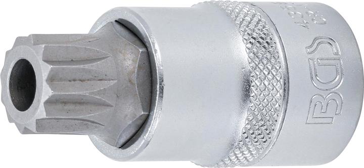 Produktbild BGS Bit-Einsatz Antrieb Innenvierkant 12,5 mm (1/2") Innenvielzahn (für XZN) mit Bohrung M16 (12,5 mm)