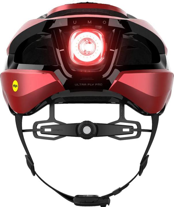 Actual product image Lumos Ultra Fly Pro Mips + Firefly - daredevil red (54 - 61 cm)