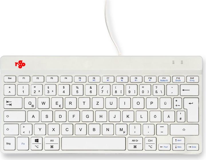 Actual product image R-Go Tools R-Go Compact Break ergonomic keyboard QWERTZ (DE), wired, white (DE, Cable)