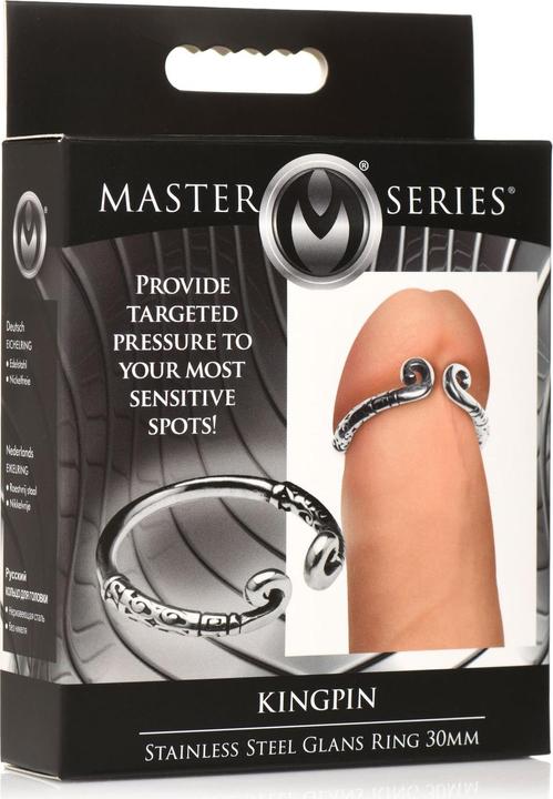 Actual product image Master Series XR Brands - Stainless Steel Glans Ring - Silver (2.40 cm)