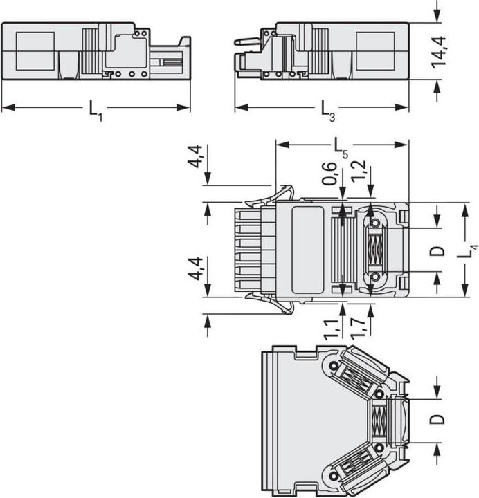 Image du produit Wago Boîtier de décharge de traction