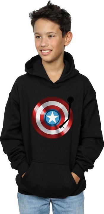 Actual product image Boys Captain America Turntable Hoodie (116)