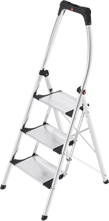 Hailo K100 TopLine, Komfort-Trittleiter, 3 Stufen (Stehleiter, 150 cm)