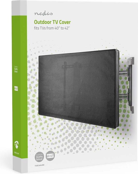 Actual product image Nedis Outdoor TV Screen Cover Screen Size: 40 - 42 " Hook and Loop Closing / Remote Control Holder / (42")