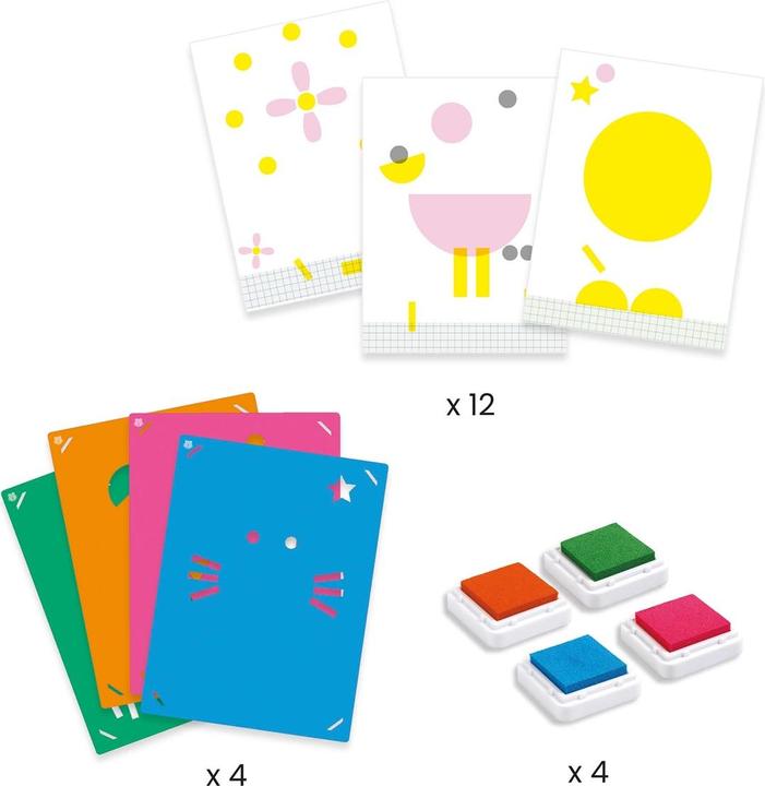 Actual product image Djeco Painting stencils stamping