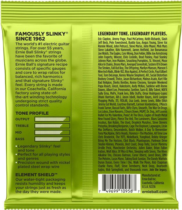 Actual product image Ernie Ball String Set, Slinky Nickel 8-String, Regular 10-74 (8 x, Electric guitar, 0.07")