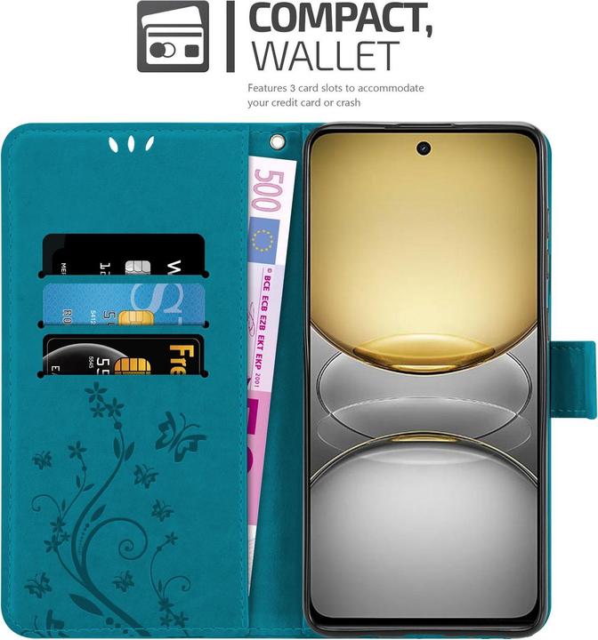 Produktbild Cadorabo Hülle für Realme C75 mit Blumen Muster (Siemens CC75)