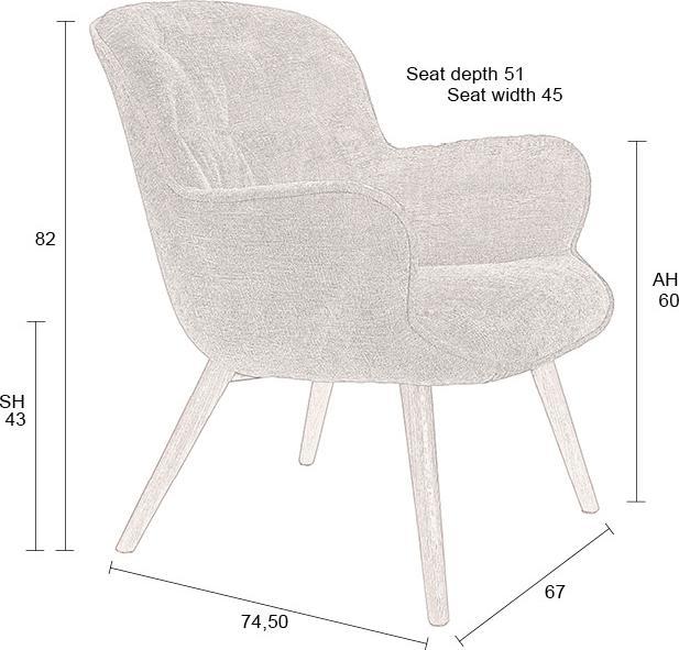 Actual product image Dutchbone Lenn Lounge Chair Terra