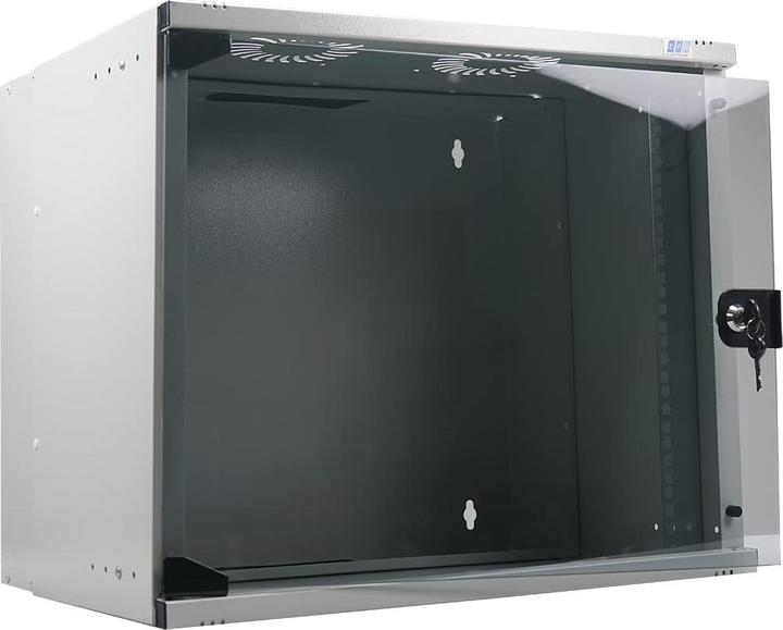 Actual product image EFB Elektronik 19- 04U foldable wall-mounted enclosure, depth 450 mm, 1-piece, flat rate, RAL9005 (4 RU, 19 inch rack)