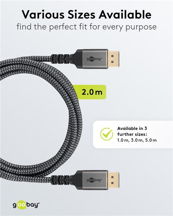 Produktbild Goobay DisplayPort — DisplayPort (2 m, DisplayPort)
