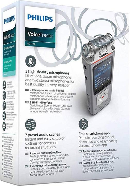 Image du produit Philips Traceur vocal numérique DVT4110 (8 Go)