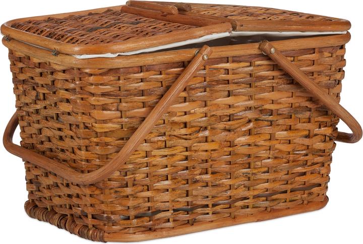 Actual product image Relaxdays Picnic Basket with Lids