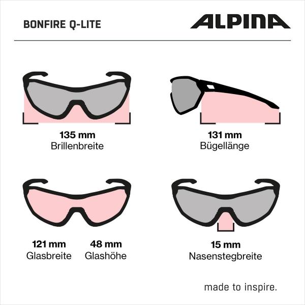 Image du produit ALPINA SPORTS Bonfire Q-Lite lunettes de sport (Marron, Bronze)