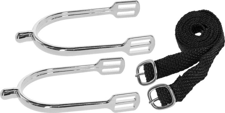 Kerbl Damen Sporen mit Sporenriemen Tropfenform Paar, 25 mm, 321252