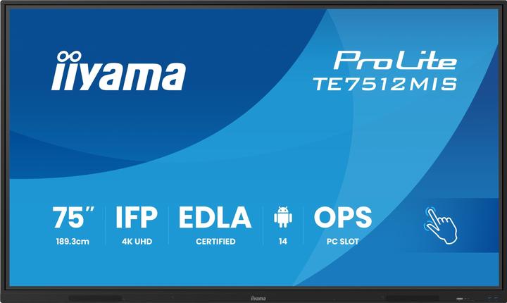 iiyama 75" iiWare13E, Android 14, EDLA/non-EDL (4096 x 2160 Pixel, 75")