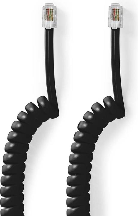 Produktbild Nedis Telefonkabel | RJ10 Stecker | RJ10 Stecker | 2.00 m | Kabeldesign: Aufgerollt | Kabeltyp: RJ10