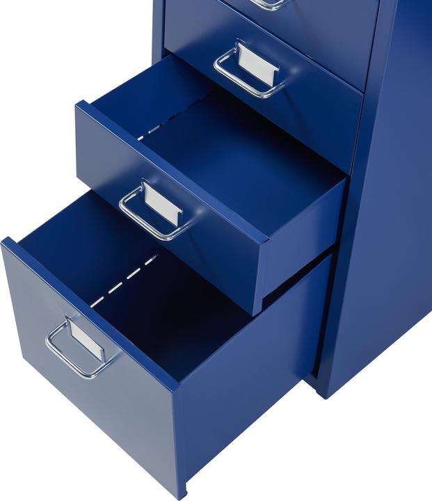 Produktbild En.Casa Rollcontainer Kökar mit 5 Schubladen 69x28x41 cm Blau (69 x 28 x 41 cm)