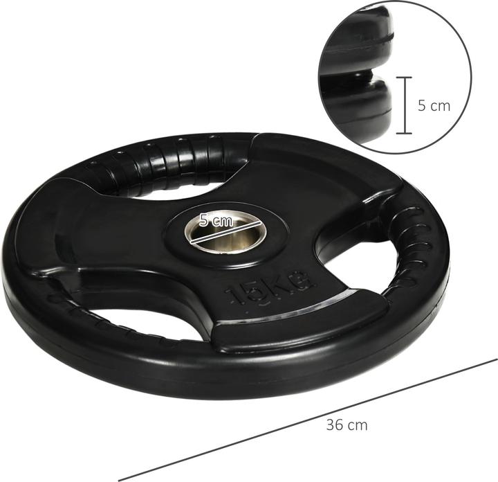 Image du produit SportNow Disque d'haltères avec trou de 5 cm (2 x 15 kg)