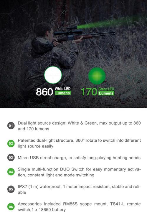 Produktbild Nextorch T5G Jagdset LED Taschenlampe (170 lm)
