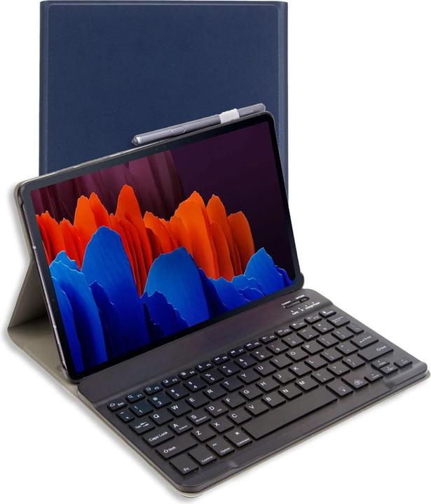Produktbild Lobwerk 3in1 Bluetooth Tastatur (Weiss) + Maus + Hülle für Samsung Galaxy Tab S7 FE/S7+/S8+ T730/T970/X800 (X)