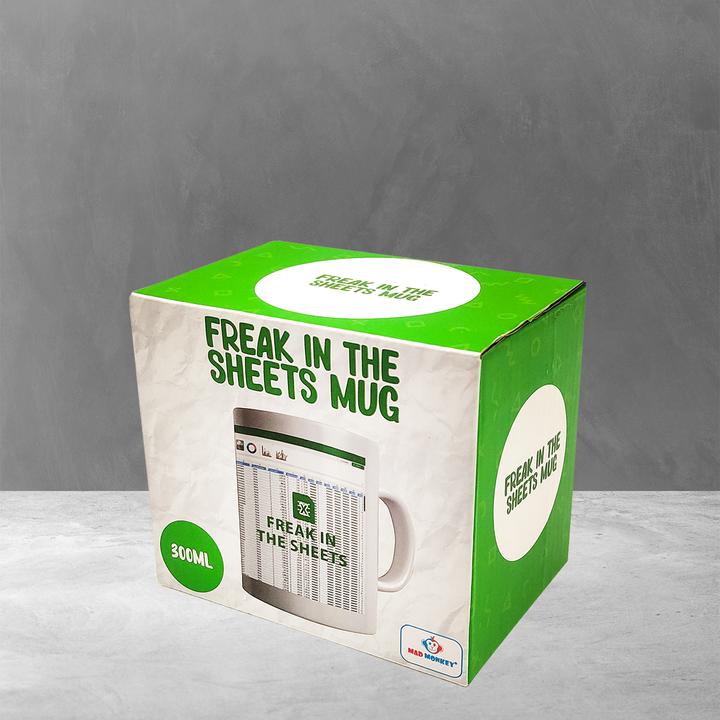 Produktbild Thumbs Up Mad Monkey Tasse "Freek in the Sheets" 300ml weiss (300 ml, 1 x)