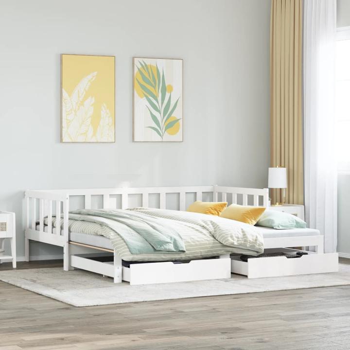 Actual product image VidaXL Extendable day bed with drawers (90 x 200 cm)