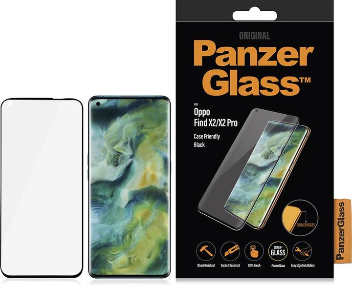 Actual product image PanzerGlass edge to edge (1 Piece, Oppo Find X2)