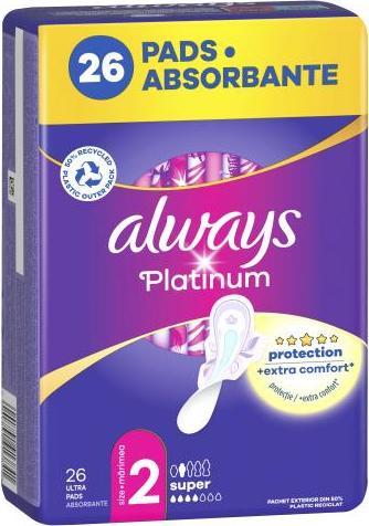 Produktbild Always Platinum Super (26 x, Damenbinden)