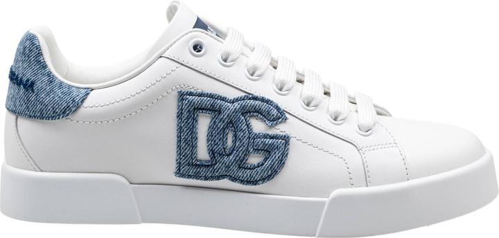Dolce & Gabbana portofino light in leather white and light blue