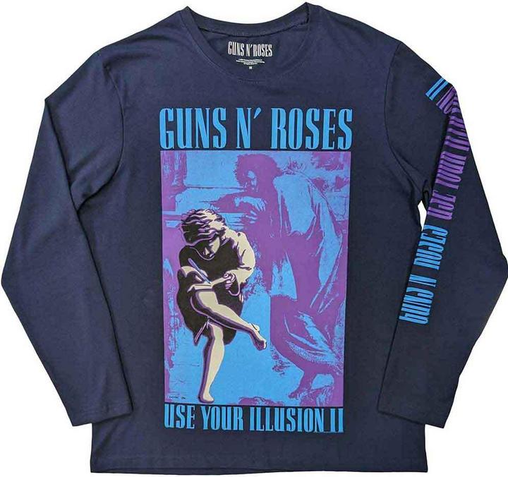 Image du produit Guns N Roses T-Shirt unisexe à manches longues pour adultes Get In The Ring Tour 1991-1992 (S)