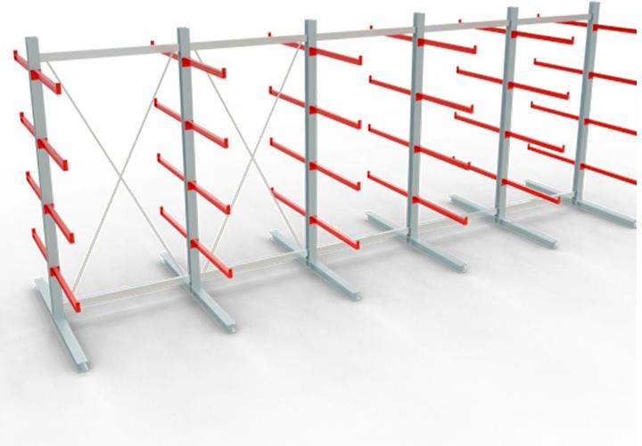 Produktbild Schulte Lagertechnik K 6000 Kragarm-Grundregal 6 Ständer - 2-seitig