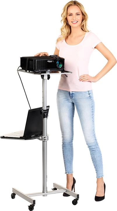 Produktbild General Office Variabler Profi-Projektor-Wagen mit 2 Ablage-Ebenen