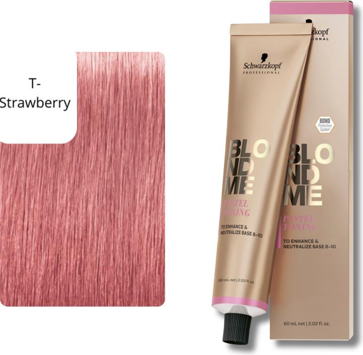 Image du produit Schwarzkopf Blondme - Pastel Toning Strawberry (T-Strawberry)