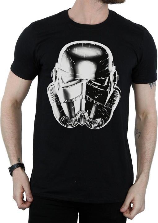 Actual product image Star Wars Mens Stormtrooper Warp Speed Helmet T-Shirt (S)